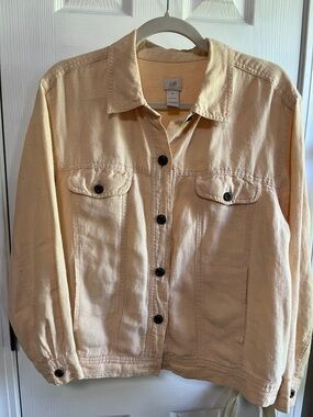 J. Jill Butter Button-Front Utility Jacket